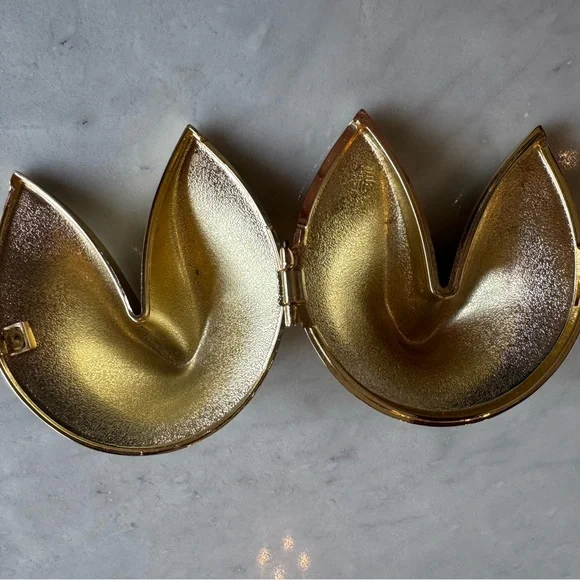 Gold plated Fortune Cookie box - Picture 4 of 8